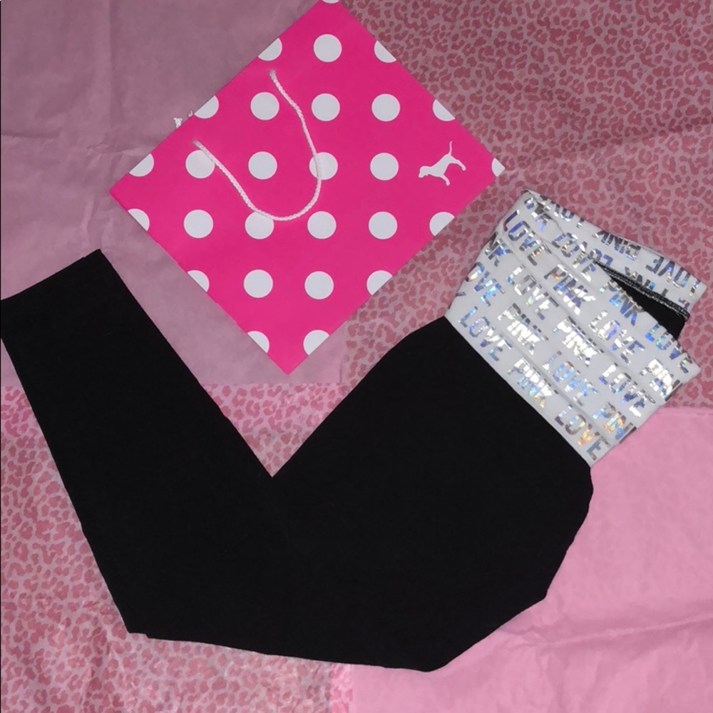Vs pink foldover yoga